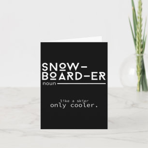 Snowboarder Definition Funny Snowboarding Winter S Karte