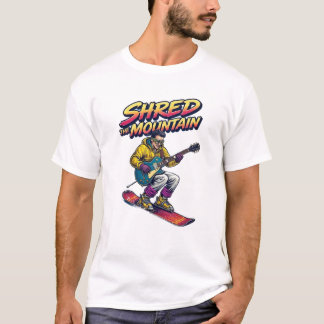 Snowboarder, der den Berg fräst T-Shirt