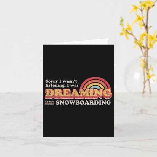 Snowboarder Design Karte (Gelbe Blume)