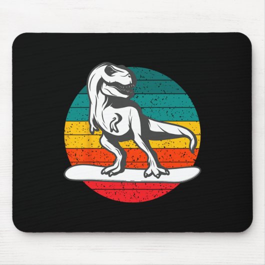 Snowboarder Dinosaur Snowboard Wintersport Snowb Mousepad (Vorne)
