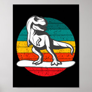 Snowboarder Dinosaur Snowboard Wintersport Snowb Poster