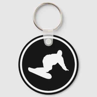 snowboarder downhill icon schlüsselanhänger