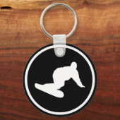snowboarder downhill icon schlüsselanhänger (Vorderseite)