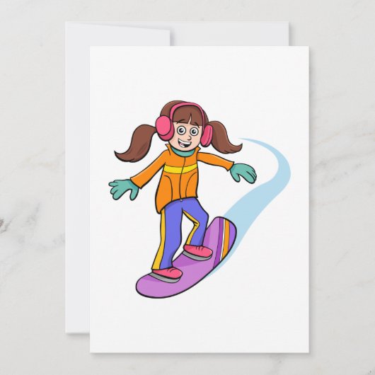 Snowboarder Einladung (Vorderseite)