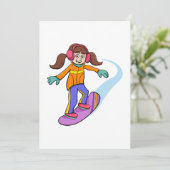 Snowboarder Einladung (Stehend Vorderseite)