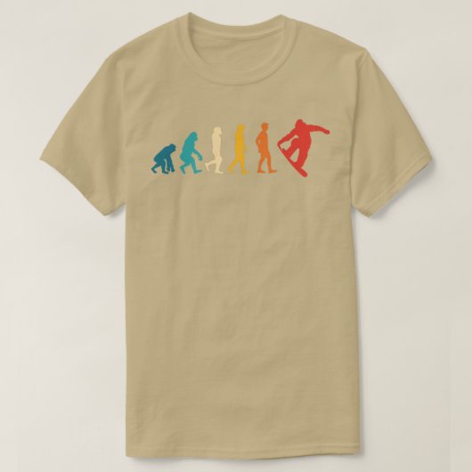 Snowboarder Evolution Snowboarder Snowboard Winte T-Shirt (Design vorne)