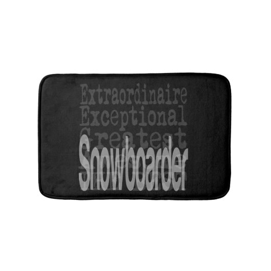 Snowboarder Extraordinaire Badematte (Vorderseite)