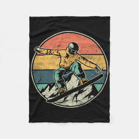 Snowboarder Extreme Sport Snowboarder Design Fleecedecke (Vorderseite)