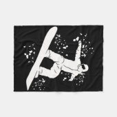 Snowboarder farbenfrohe Snowboard Snowboarden 2 Fleecedecke (Vorderseite (Horizontal))