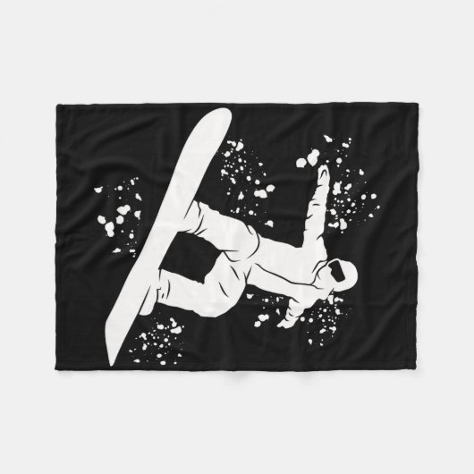 Snowboarder farbenfrohe Snowboard Snowboarden 2 Fleecedecke (Vorderseite (Horizontal))