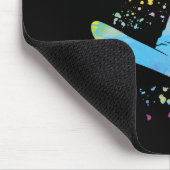 Snowboarder farbenfrohe Snowboard Snowboarden 4 Mousepad (Ecke)