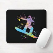 Snowboarder farbenfrohe Snowboard Snowboarden 4 Mousepad (Mit Mouse)