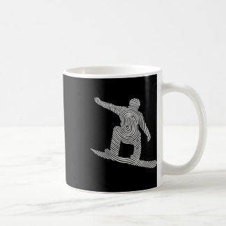 Snowboarder Fingerprint Men's Snowboard Kaffeetasse