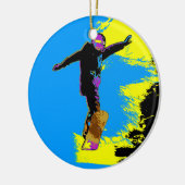 Snowboarder Flight - Snowboarder Keramik Ornament (Links)