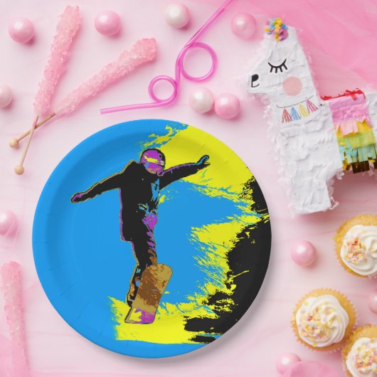 Snowboarder Flight - Snowboarder Pappteller (Party)