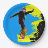 Snowboarder Flight - Snowboarder Pappteller (Vorderseite)