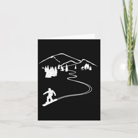 Snowboarder Freeride Design Snowboard Apres Ski Karte (Vorderseite)