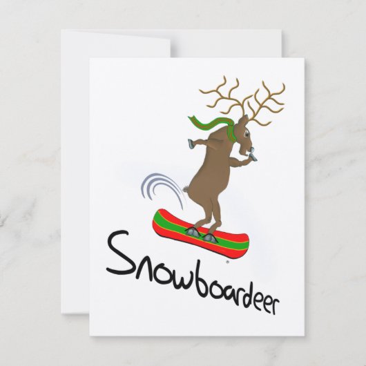Snowboarder Funny Snowboarder Rentier (Vorderseite)