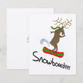 Snowboarder Funny Snowboarder Rentier (Vorne/Hinten)