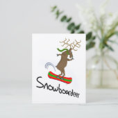 Snowboarder Funny Snowboarder Rentier (Stehend Vorderseite)