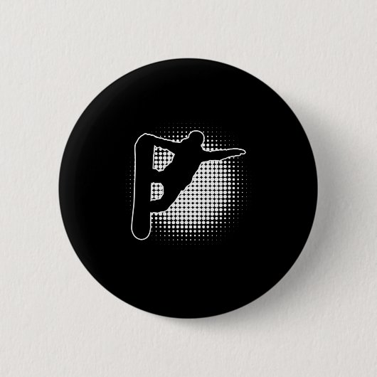 Snowboarder für Damen Button (Vorderseite)