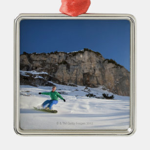 Snowboarder geben Reiten frei Ornament Aus Metall