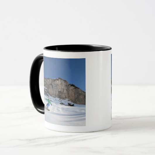 Snowboarder geben Reiten frei Tasse (Vorderseite Links)