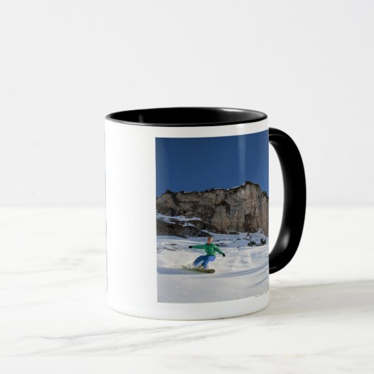 Snowboarder geben Reiten frei Tasse (VorderseiteRechts)