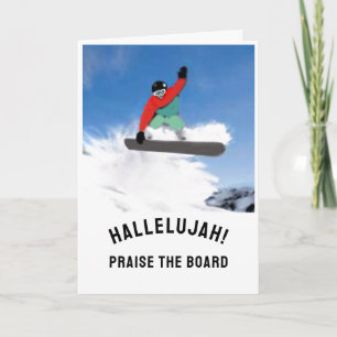 Snowboarder-Geburtstag Karte