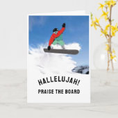 Snowboarder-Geburtstag Karte (Gelbe Blume)