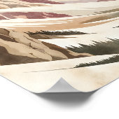 Snowboarder Genießen Sie die Snowy Mountains Poster (Ecke)