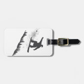 Snowboarder Gepäckanhänger (Vorderseite horizontal)