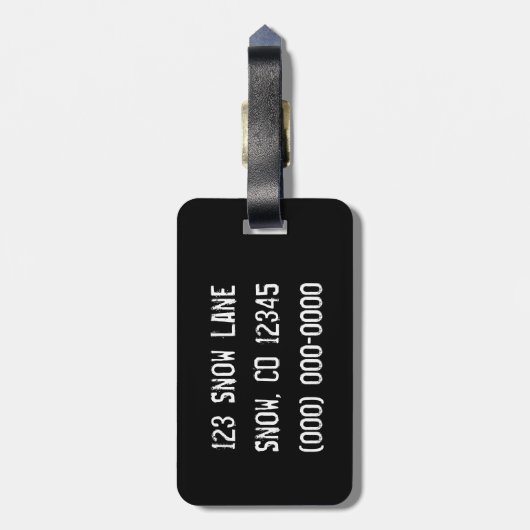 Snowboarder Gepäckanhänger (Rückseite vertikal)