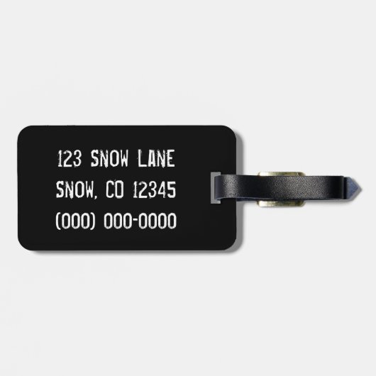 Snowboarder Gepäckanhänger (Rückseite horizontal)