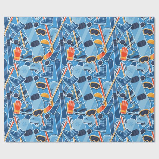 Snowboarder Geschenkpapier (Flach)