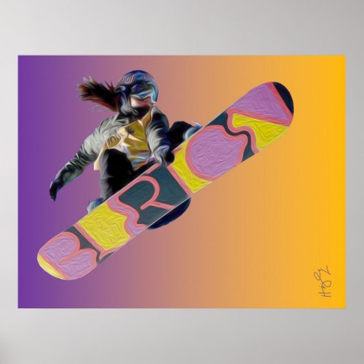 Snowboarder Girl Poster (Vorne)