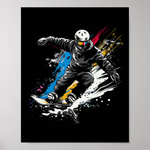 Snowboarder Graffiti Alp Snowboarden Poster