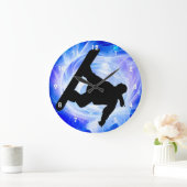 Snowboarder Große Wanduhr (Zuhause)