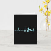 Snowboarder Heartbeat Snowboarden Skifahren Karte (Gelbe Blume)
