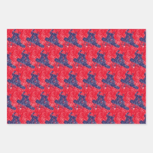 Snowboarder Hoch auf einer Piste Geschenkpapier Set (Vorderseite 3)