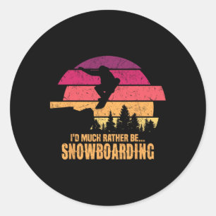 Snowboarder, ich würde eher Snowboarden Runder Aufkleber