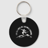 Snowboarder, ich würde eher Snowboarden Schlüsselanhänger (Vorderseite)