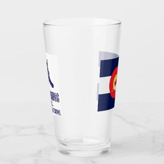 Snowboarder im Colorado-Flag Glas (Rechts)