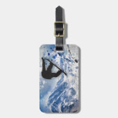 Snowboarder im Flug Gepäckanhänger (Vorderseite vertikal)