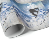 Snowboarder im Flug Geschenkpapier (Rolleneckpunkt)