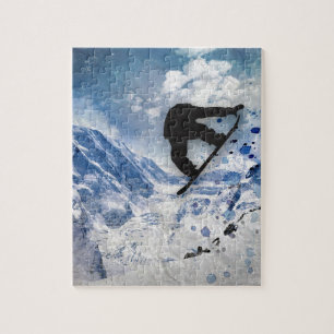 Snowboarder im Flug Puzzle