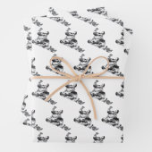 Snowboarder in Camouflage Gray Geschenkpapier Set (Beispiel)