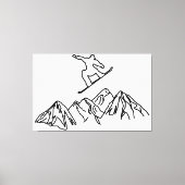 Snowboarder in den Bergen, 02 Leinwanddruck (Vorderseite)