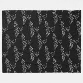 Snowboarder in den Bergen Fleecedecke (Vorderseite (Horizontal))