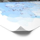 Snowboarder in der SNow Print Poster (Ecke)